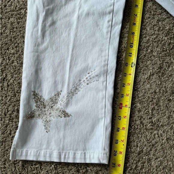 Quacker Factory White Pants Stretchy Women Size Small - Picture 3 of 6